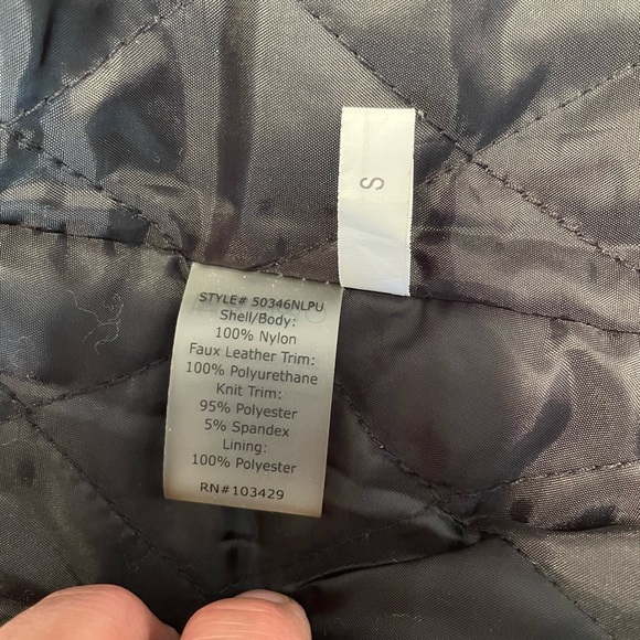 L’Atelier Black Vegan Leather Quilted Moto Jacket, Size Small, Biker Grunge Sexy - Picture 9 of 10